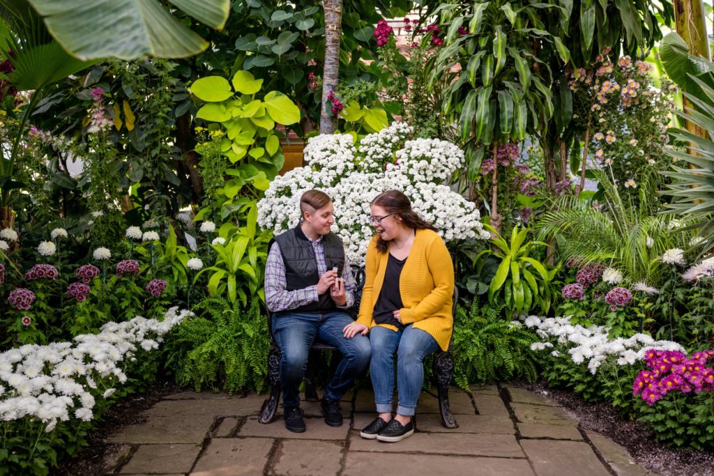 Same Sex Surprise Proposal Allan Gardens Botanical Toronto Photos LGBTQ