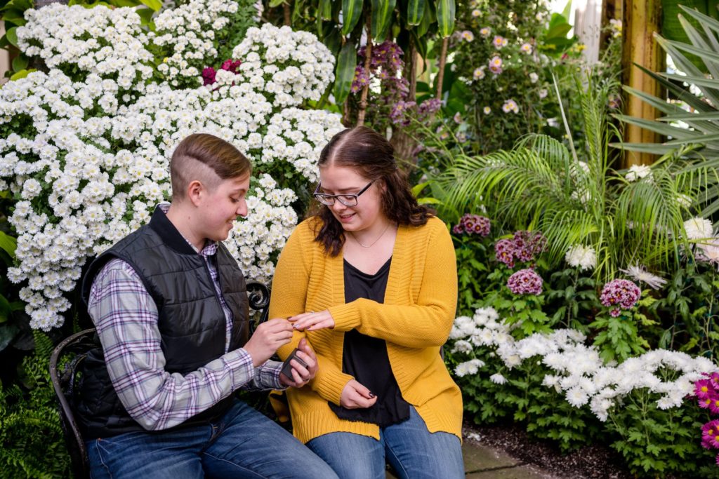 Same Sex Surprise Proposal Allan Gardens Botanical Toronto Photos LGBTQ