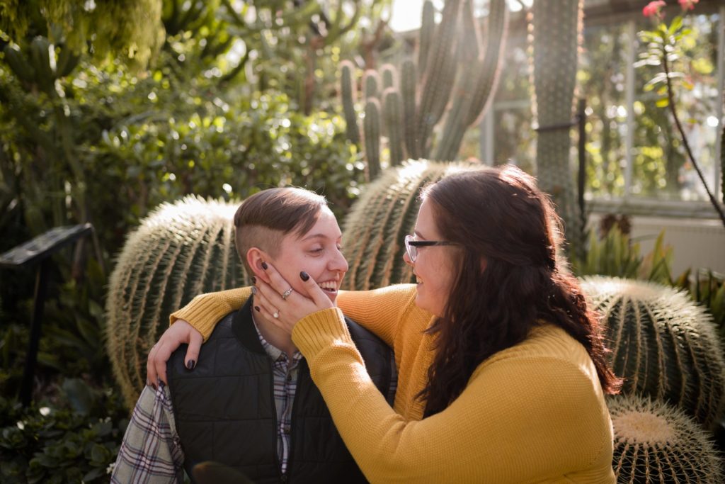 Same Sex Surprise Proposal Allan Gardens Botanical Toronto Photos LGBTQ