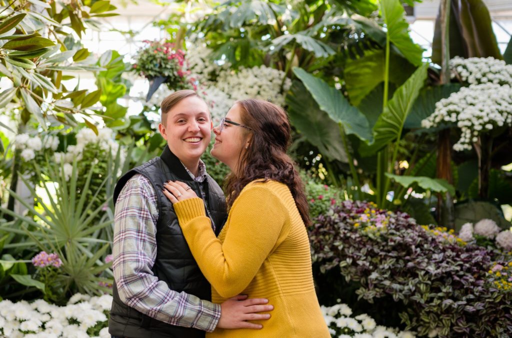 Same Sex Surprise Proposal Allan Gardens Botanical Toronto Photos LGBTQ