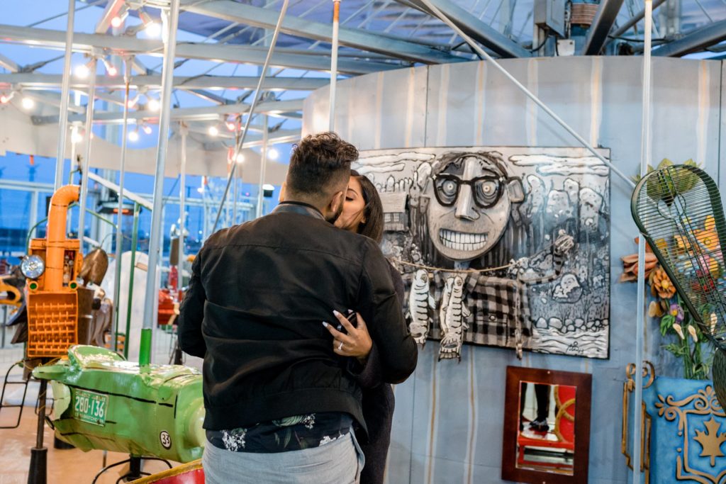 Toronto Surprise Carousel Engagement Proposal Photos