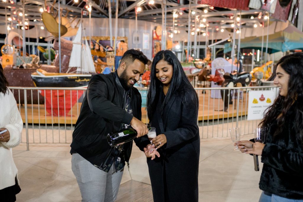 Toronto Surprise Carousel Engagement Proposal Photos