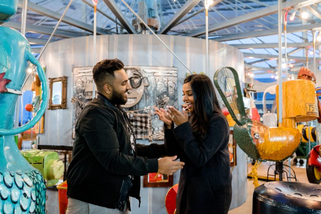 Toronto Surprise Carousel Engagement Proposal Photos