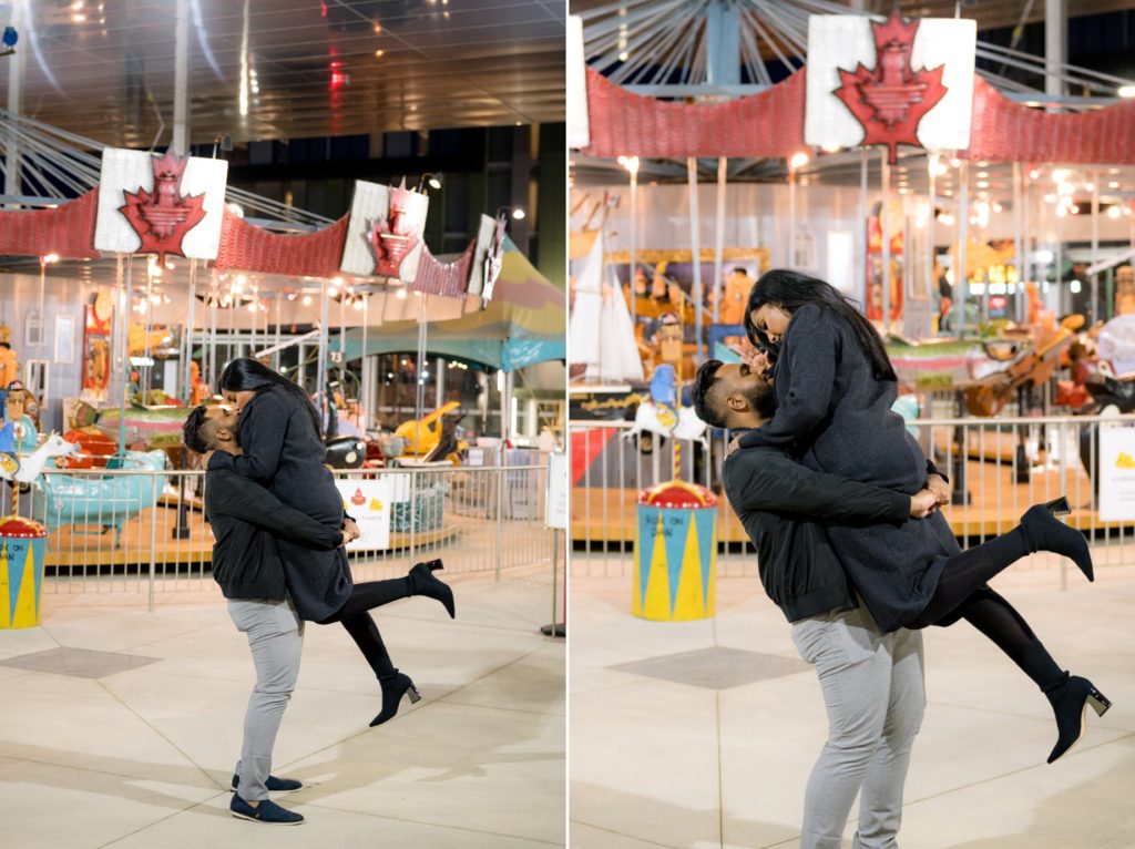 Toronto Surprise Carousel Engagement Proposal Photos