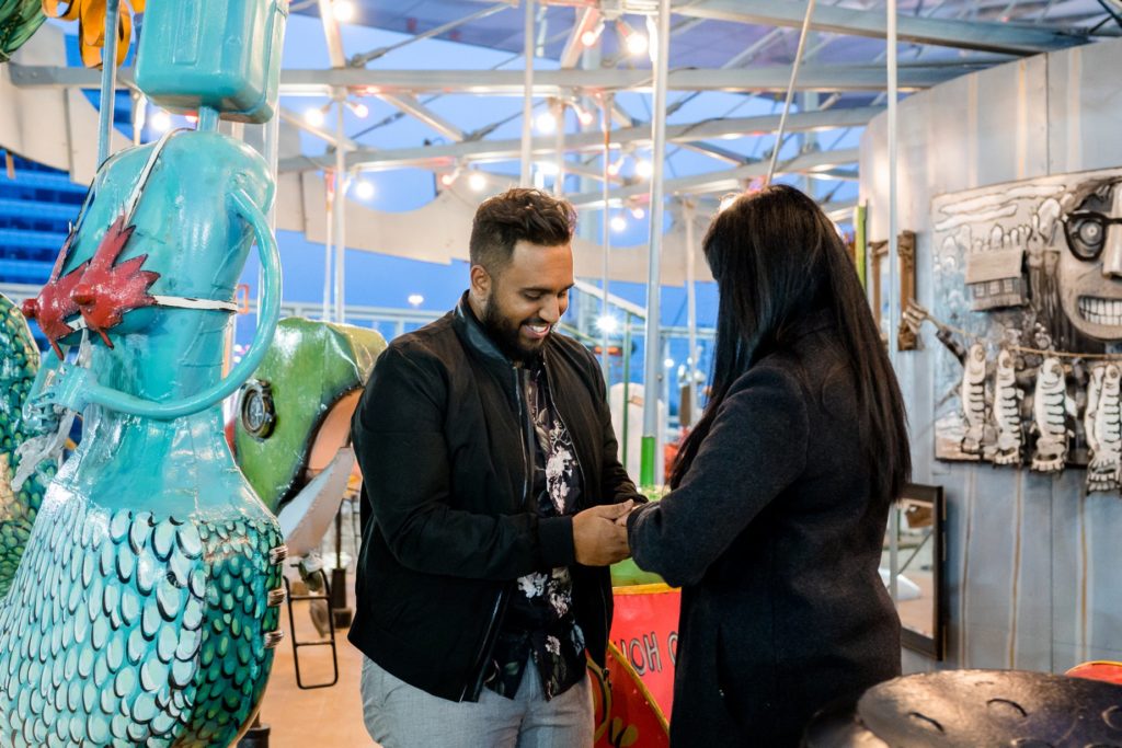 Toronto Surprise Carousel Engagement Proposal Photos