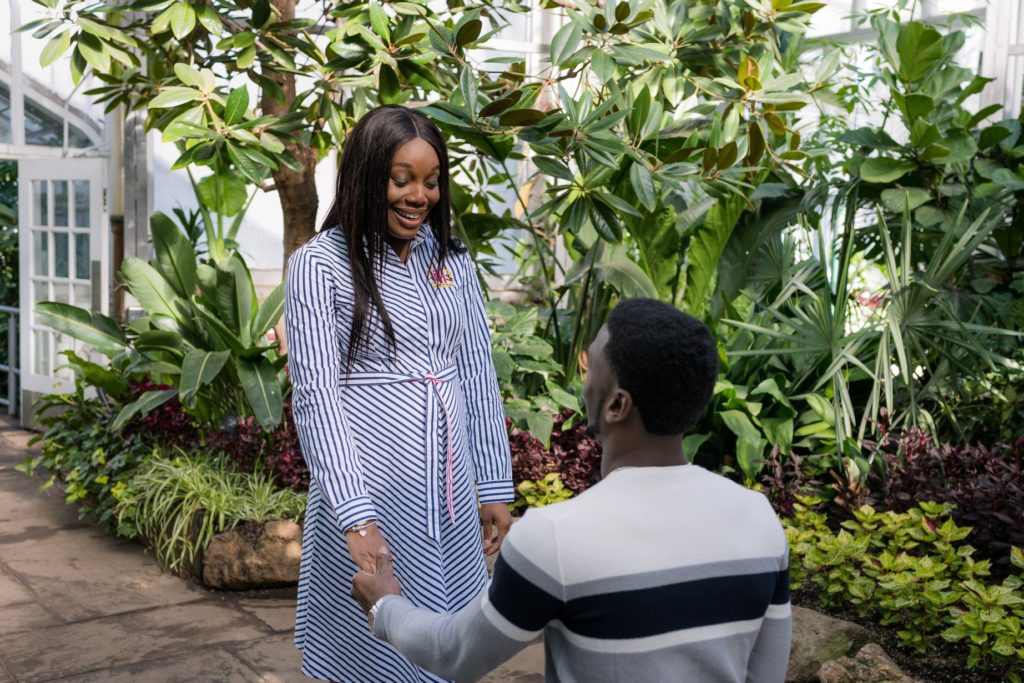 Allan Gardens Botanical Toronto Couples Surprise Engagement Proposal Photography 