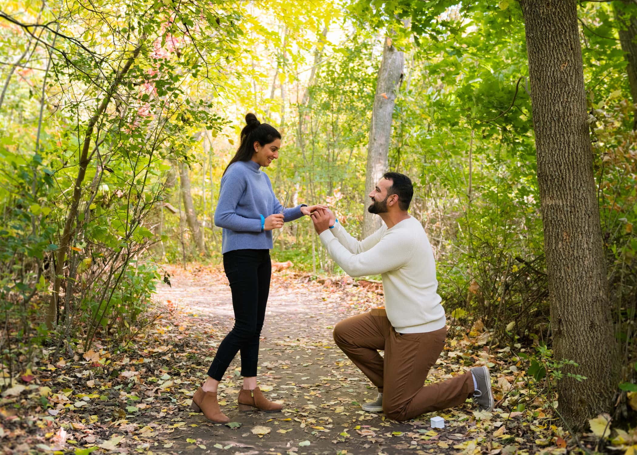 Autumnal Surprise Proposal Romantic Dundas Peak Engagement Lauren Newman Toronto Wedding Engagement Photographer